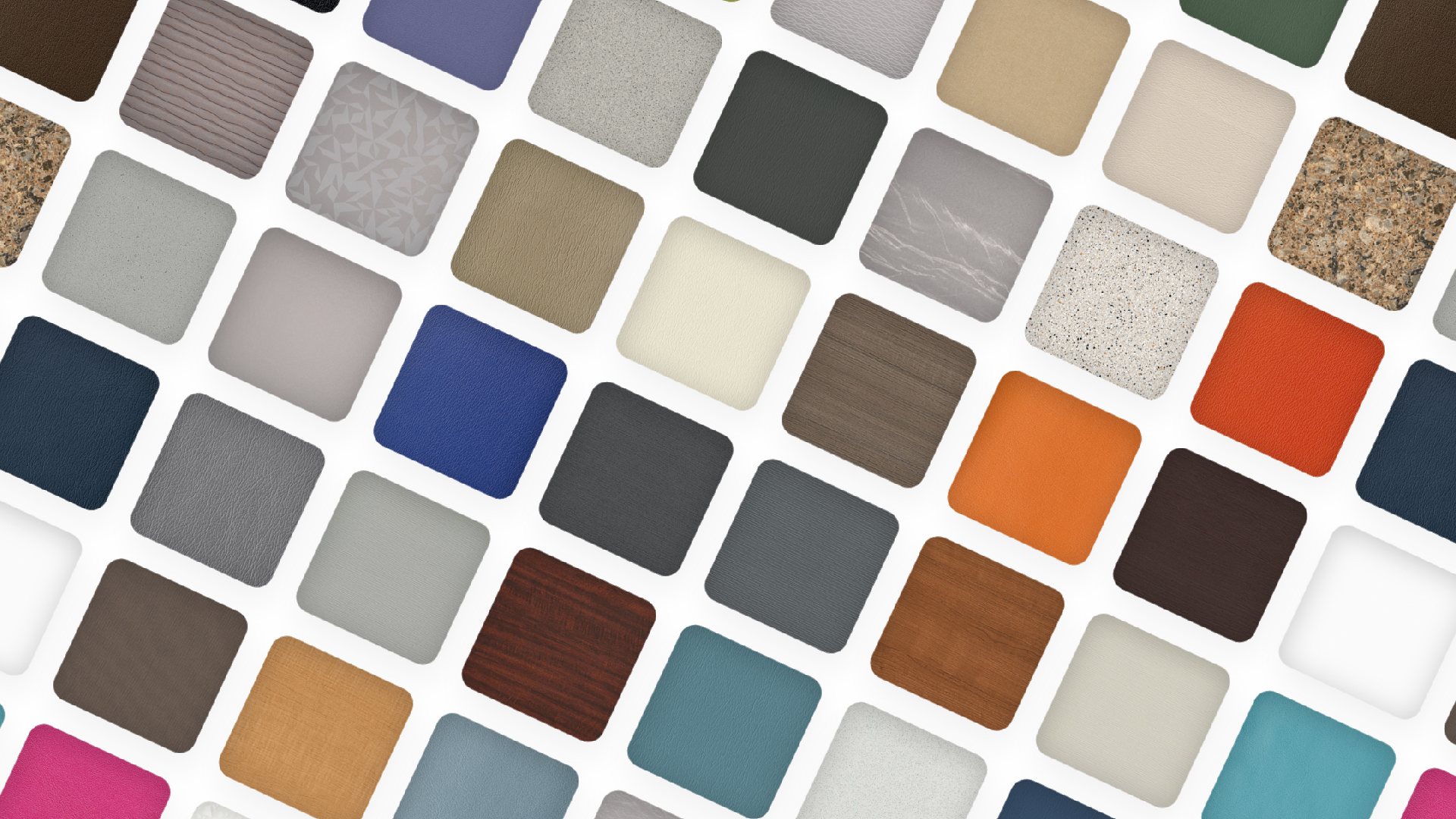 Color sample swatches for dental chair upholstery, dental cabinets, and countertops