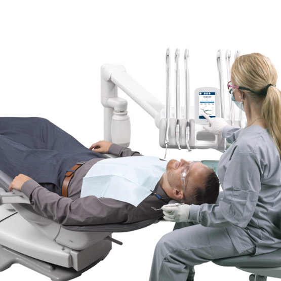 A-dec 500 Pro dental delivery system offering optimal access for dentists