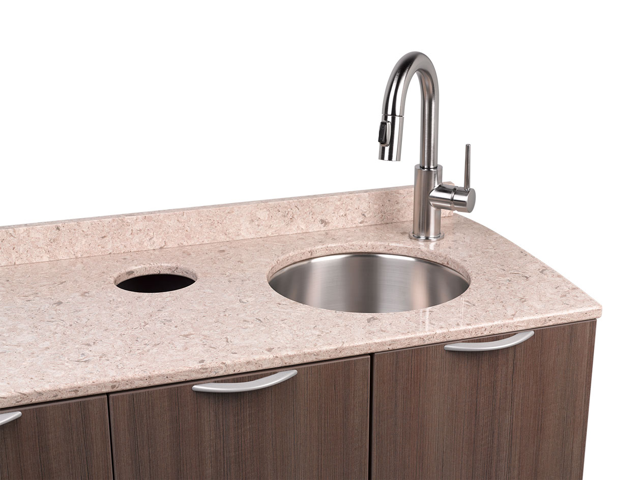 Sink on A-dec Inspire 593 lower side console
