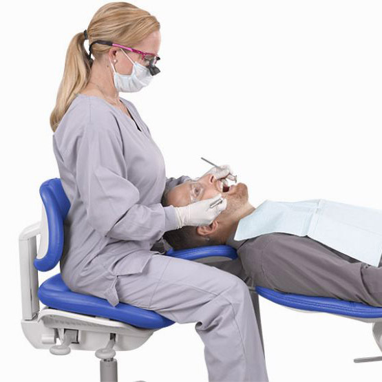 A-dec 500 dental chair providing optimal access for dentists