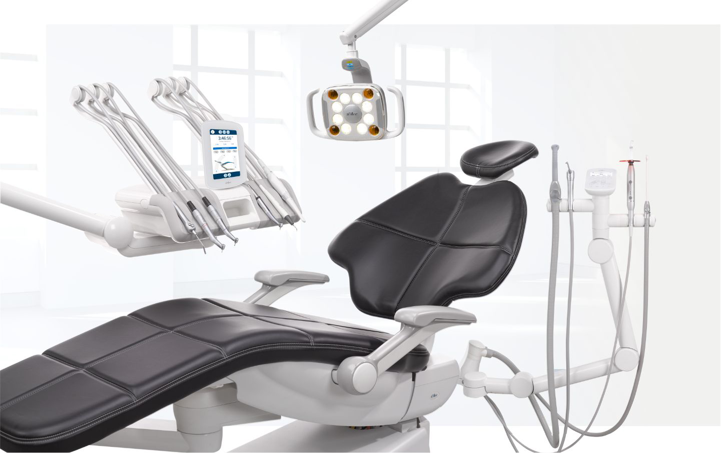 A-dec 500 dental chair package with delivery system and dental light