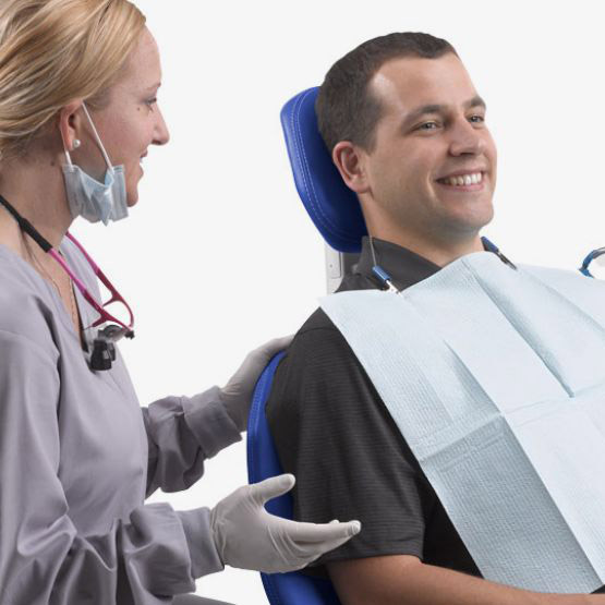A-dec 500 dental chair providing whole body support
