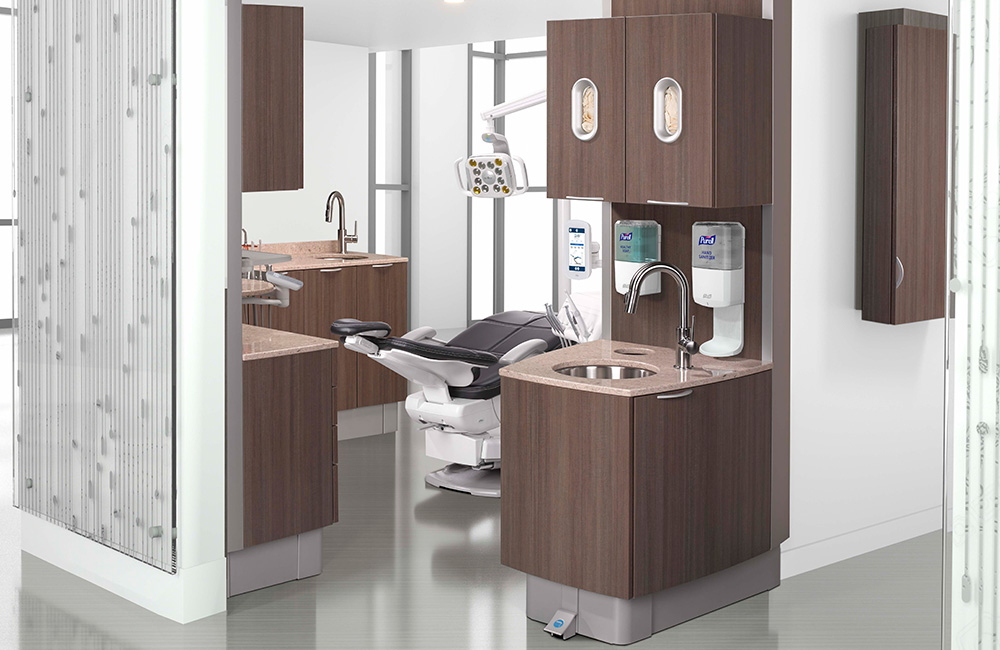 Dental operatory with A-dec 500 dental chair and A-dec 500 Pro delivery system