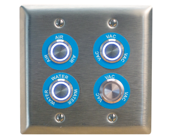 A-dec mechanical room four-button LED controls